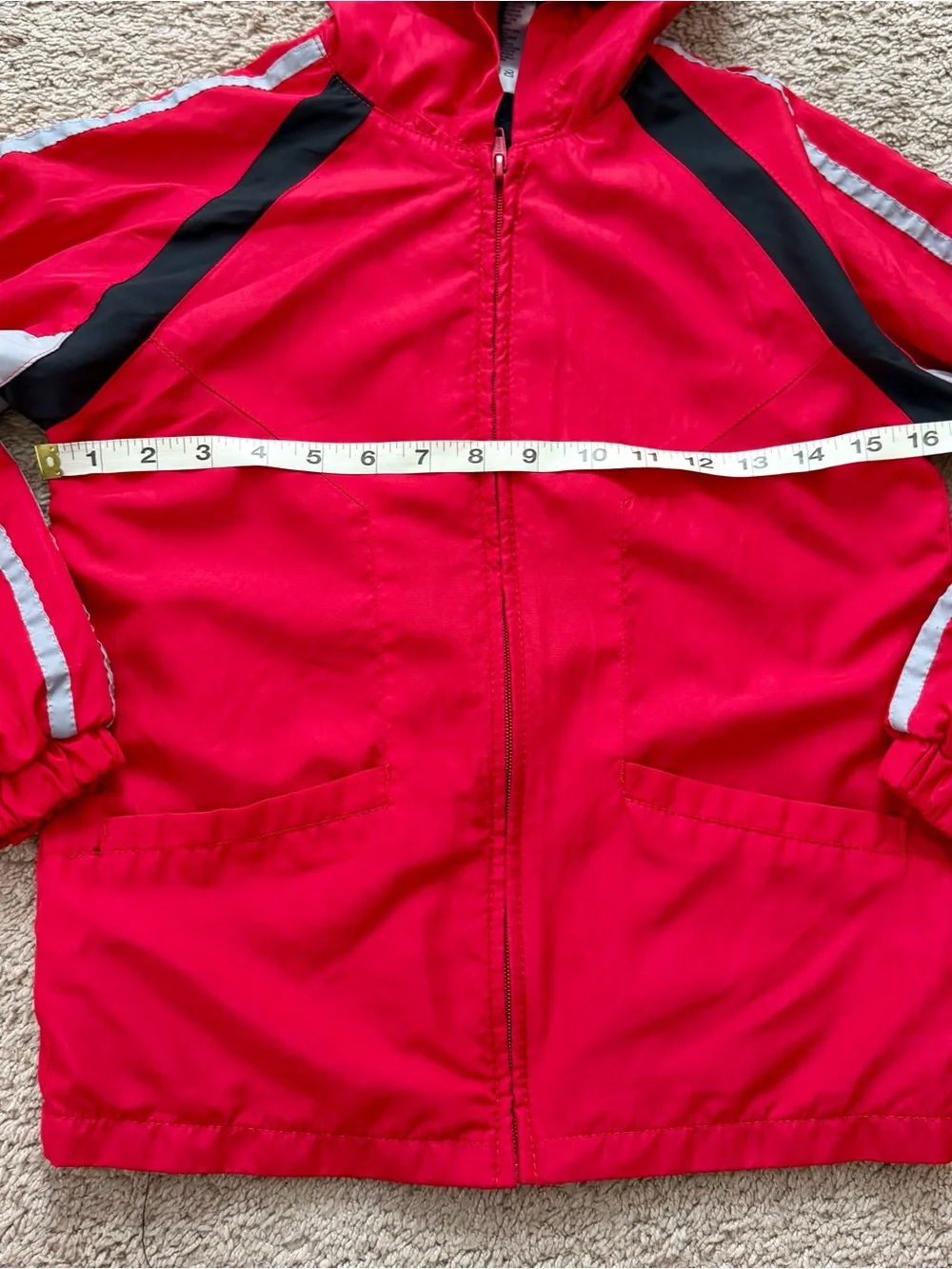 Athletic Works Boys Sz 8 Red Jacket. Windbreaker Light Full Zip Coat With Good